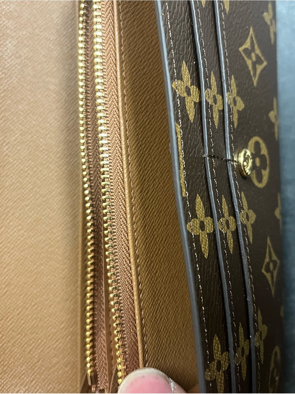 Louis Vuitton Women's Long Trifold Wallet Brown Monogram Leather - Picture 3 of 6